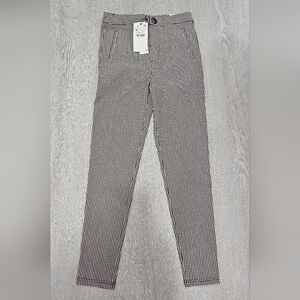 New Zara Women's Red, White, Black Leggings - Size M
